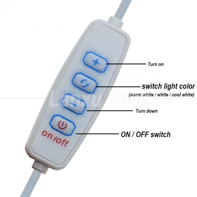 5V Output Stepless Dimming ON OFF Switch USB Dimmer Cable for LED Light Strip Lamp 1