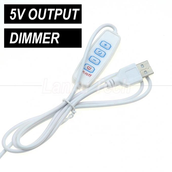 5V Output Stepless Dimming ON OFF Switch USB Dimmer Cable for LED Light Strip Lamp 2