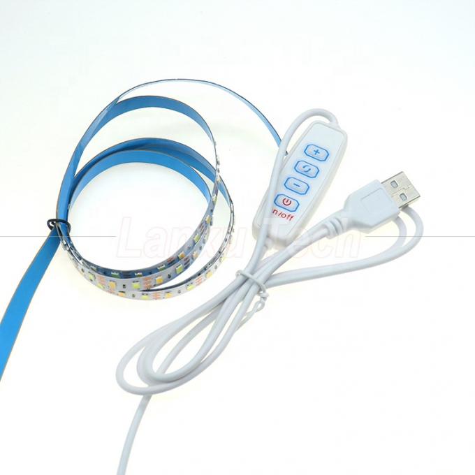 5V Output Stepless Dimming ON OFF Switch USB Dimmer Cable for LED Light Strip Lamp 5