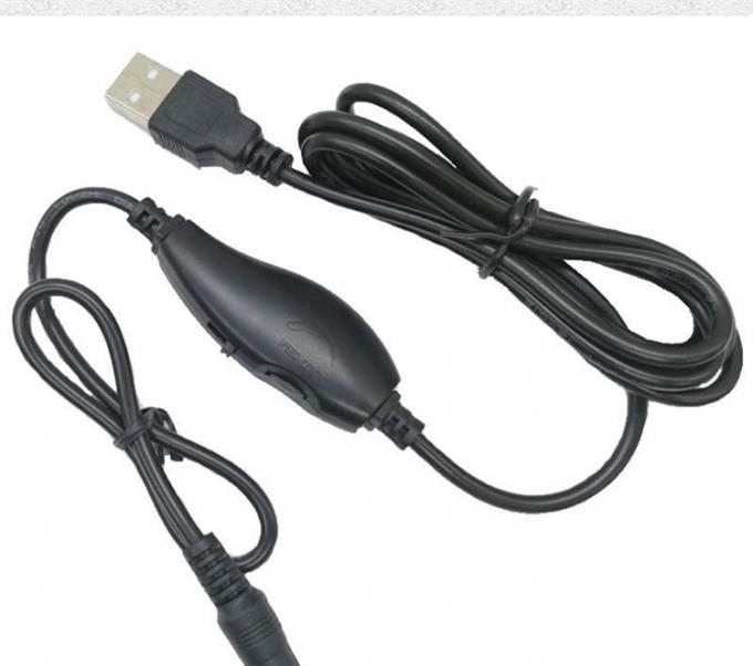 5V USB to DC 5.5x2.1mm 12V Output Brightness Control Adjustable Dimmer on off Switch Cable for LED Light Lamp Fan 1