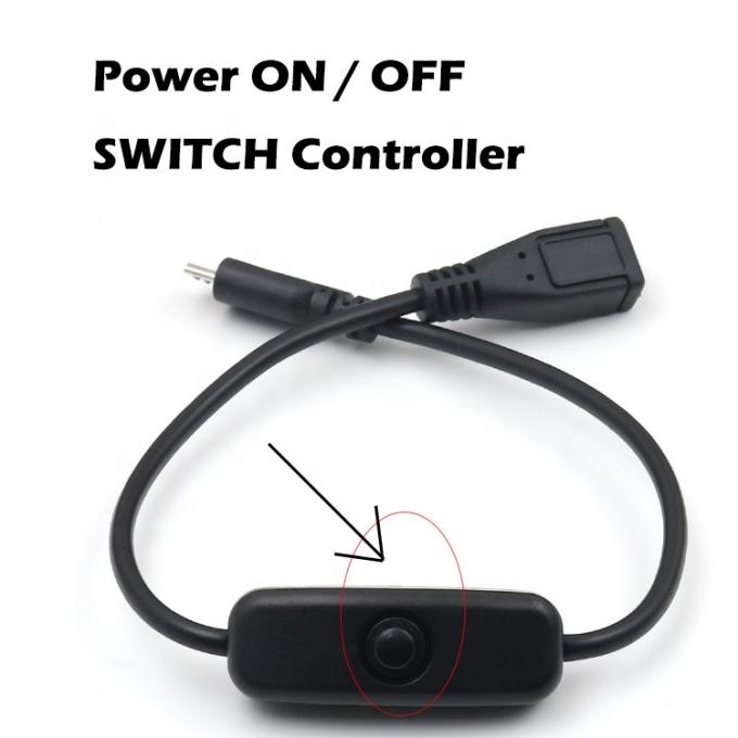 Custom Male to Female Charging ON OFF Micro USB Extension Cable with Switch 4