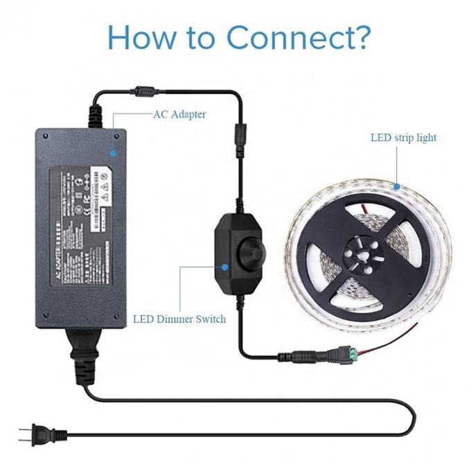 CE Certificate 12V 24V Male to Female DC Power ON OFF Switch Controller LED Dimmer for Lamp 7
