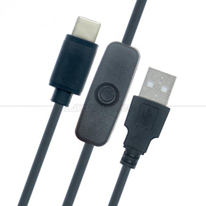 5V USB A Male to Type C USB Switch Power ON OFF Cable for Raspberry Pi LED Strip 1