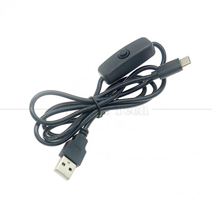 5V USB A Male to Type C USB Switch Power ON OFF Cable for Raspberry Pi LED Strip 4