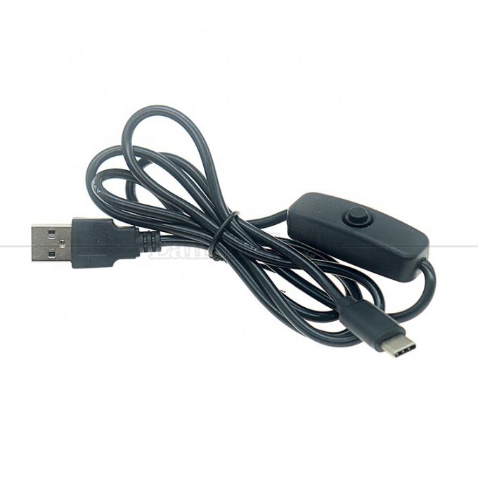 5V USB A Male to Type C USB Switch Power ON OFF Cable for Raspberry Pi LED Strip 5