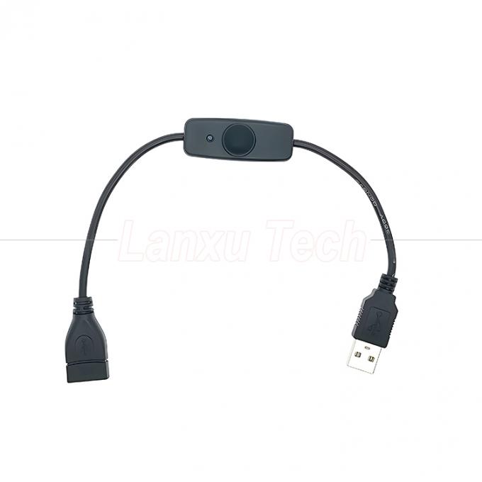 USB Type C Male to Female on off Silicon Cap Switch Extension Cable for Raspberry Pi Lamp Fan 4