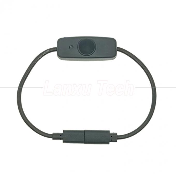USB Type C Male to Female on off Silicon Cap Switch Extension Cable for Raspberry Pi Lamp Fan 1