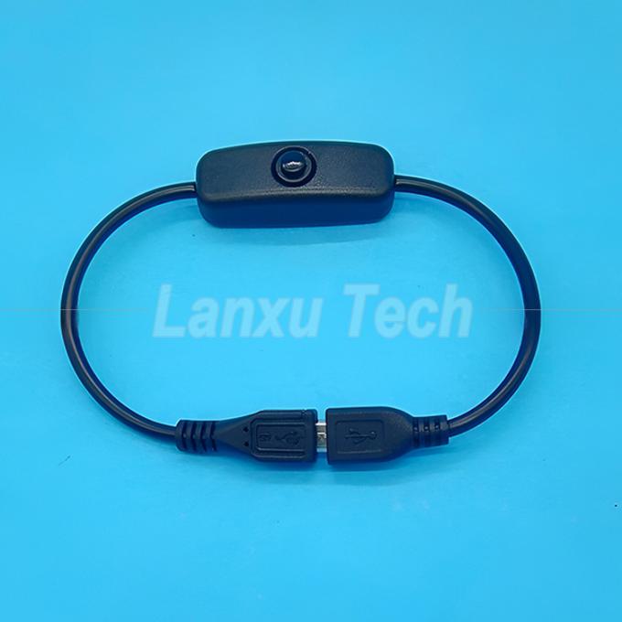 USB Type C Male to Female on off Silicon Cap Switch Extension Cable for Raspberry Pi Lamp Fan 6