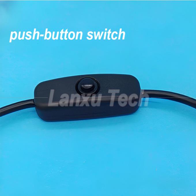 USB Micro B Male to Female Extension on off Push Button 501 Switch Cable 3