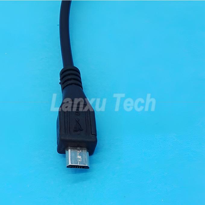 USB Micro B Male to Female Extension on off Push Button 501 Switch Cable 4