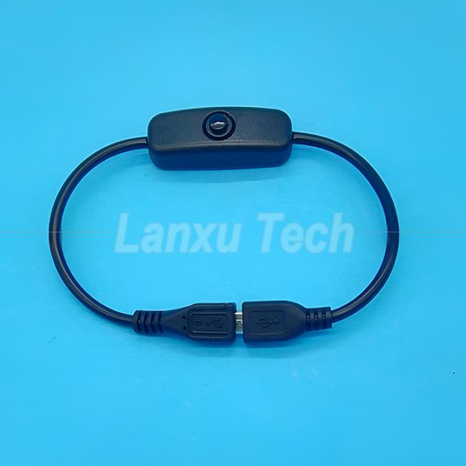USB Micro B Male to Female Extension on off Push Button 501 Switch Cable 6