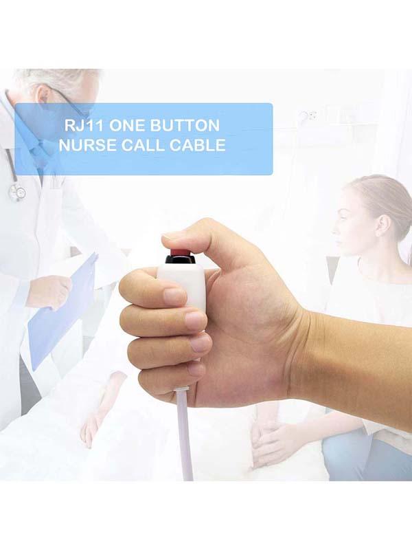 Custom 6.35 Single Button Switch Line Emergency Call Button Nurse Call Cable with Clip for Nurse Station Nurse Call System 8