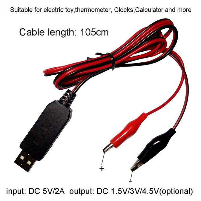 AA AAA Battery Eliminator Repace Battery USB 5v to 1.5v 3v 4.5v Step down Power Charger Cable for LED Light Electric Toy 3