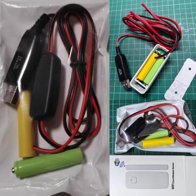 1.5v 3v 4.5v 6v LR6 AA LR03 AAA Battery Eliminator Replace USB Switch ON OFF Power Charger Cable for LED Light Electronic Toys 6