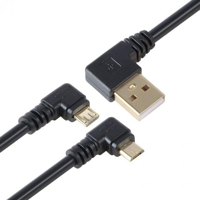 Angle USB to L Shape Left Right Angle 90 Degree Micro V8 Extension Data Charger Cable 0