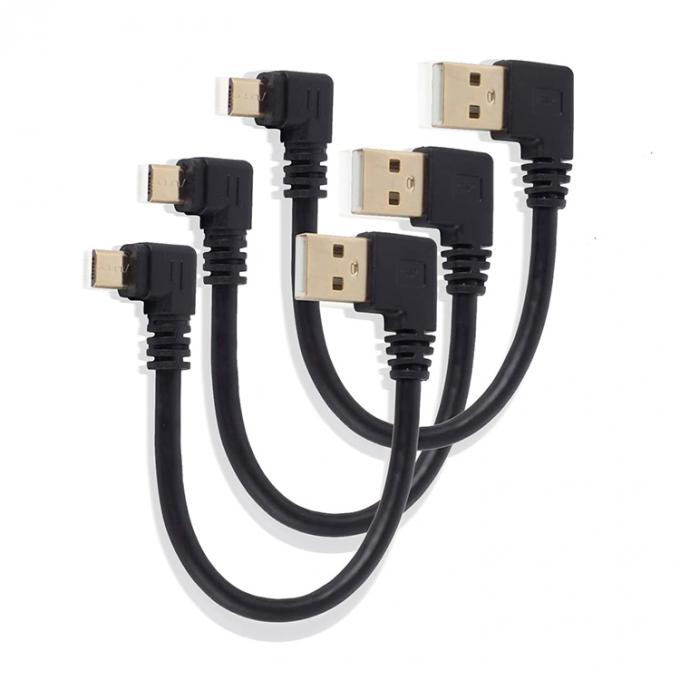 Angle USB to L Shape Left Right Angle 90 Degree Micro V8 Extension Data Charger Cable 1