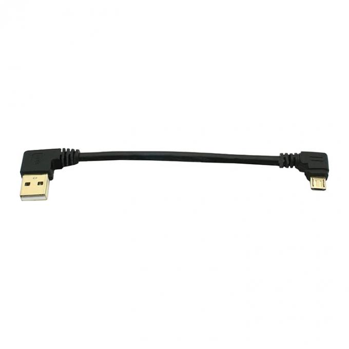 Angle USB to L Shape Left Right Angle 90 Degree Micro V8 Extension Data Charger Cable 5
