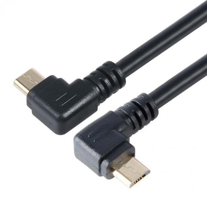 Angle USB to L Shape Left Right Angle 90 Degree Micro V8 Extension Data Charger Cable 3