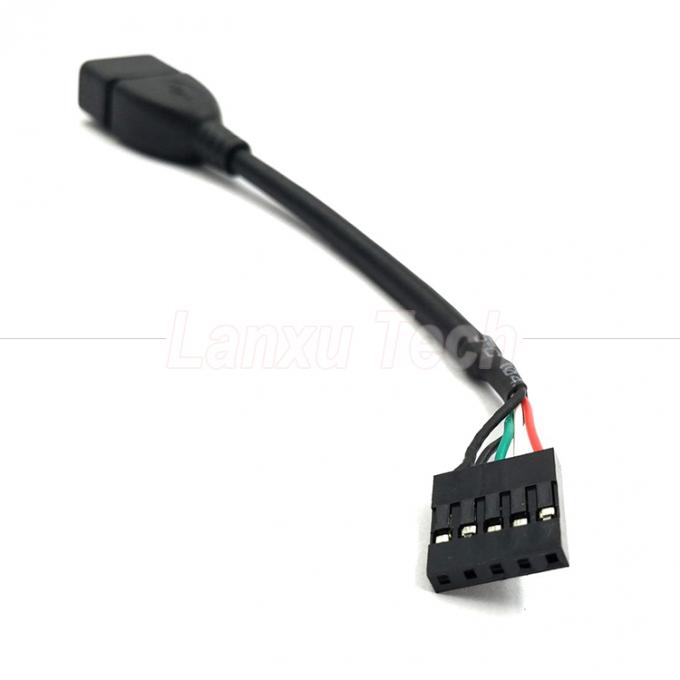 Custom USB 2.0 Type A Female Plug Header to 5 Pin Dupont Connector Wire Motherboard Cable 1