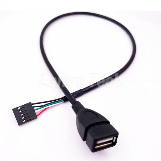 Custom USB 2.0 Type A Female Plug Header to 5 Pin Dupont Connector Wire Motherboard Cable 4