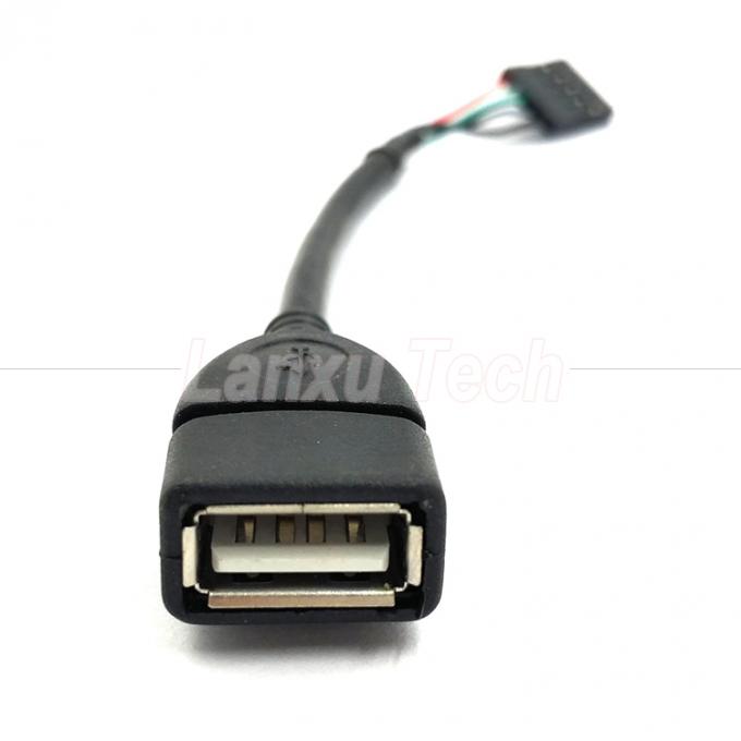 Custom USB 2.0 Type A Female Plug Header to 5 Pin Dupont Connector Wire Motherboard Cable 2