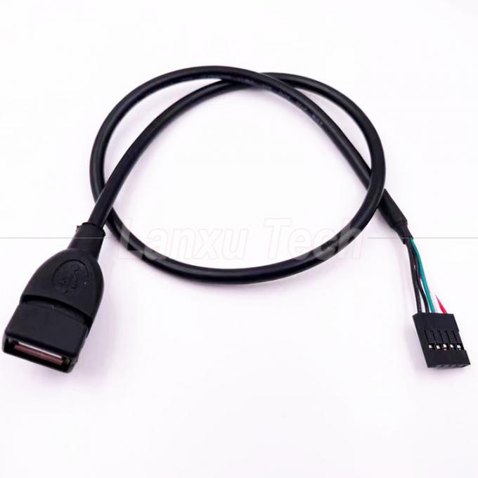 Custom USB 2.0 Type A Female Plug Header to 5 Pin Dupont Connector Wire Motherboard Cable 3