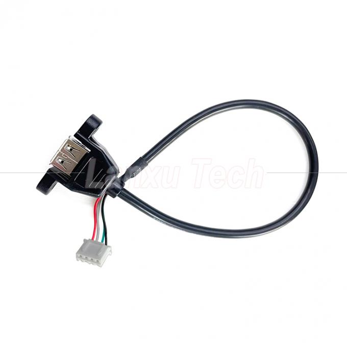USB 2.0 Panel Mount Type A to JST XH PH VH 4 Pin Cable 1