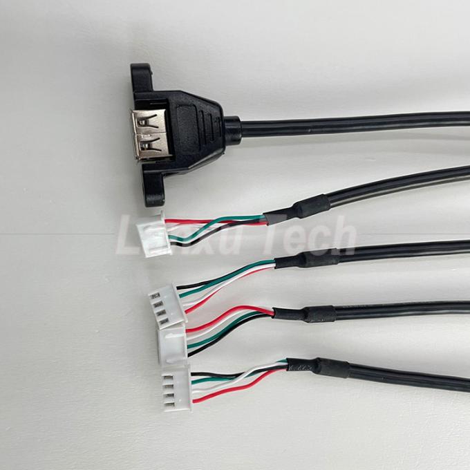 USB 2.0 Panel Mount Type A to JST XH PH VH 4 Pin Cable 4