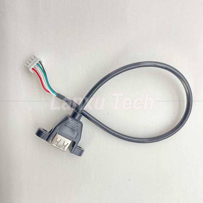 USB 2.0 Panel Mount Type A to JST XH PH VH 4 Pin Cable 2