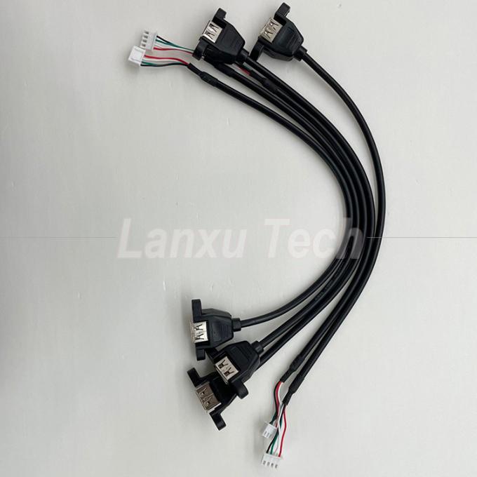 USB 2.0 Panel Mount Type A to JST XH PH VH 4 Pin Cable 6