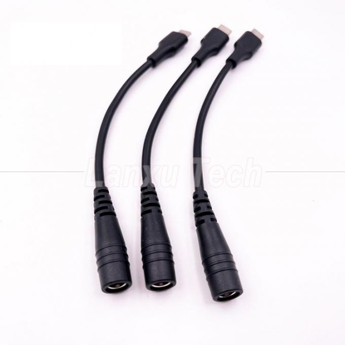 5V USB Type C to DC 5.5x2.1mm Charger Extension Cable for LED Desk Lamp Fan 2
