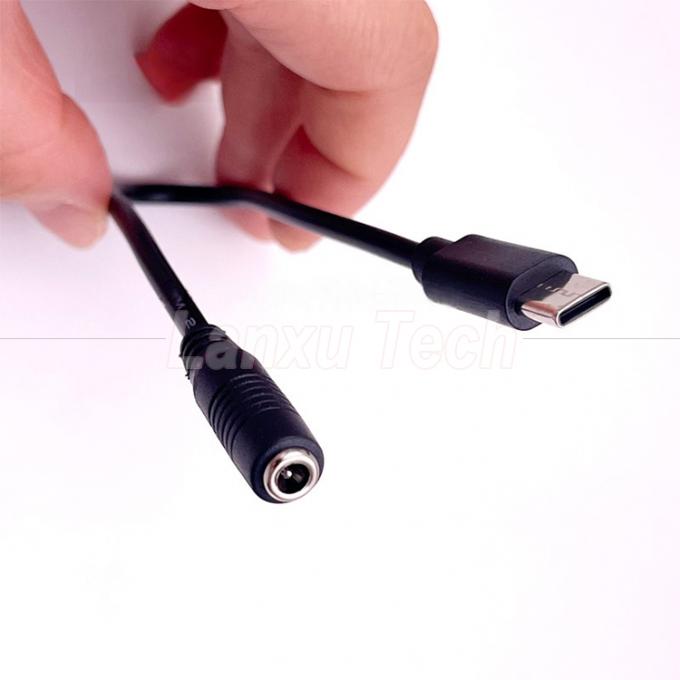 5V Type C to DC 3.5x1.35mm 5.5x2.1mm Power Charging Extension Cable for LED Desk Lamp Fan 3