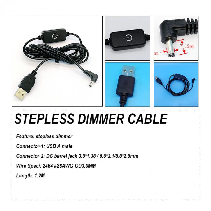 USB to DC Jack Stepless Dimmer for LED Light Strip 0