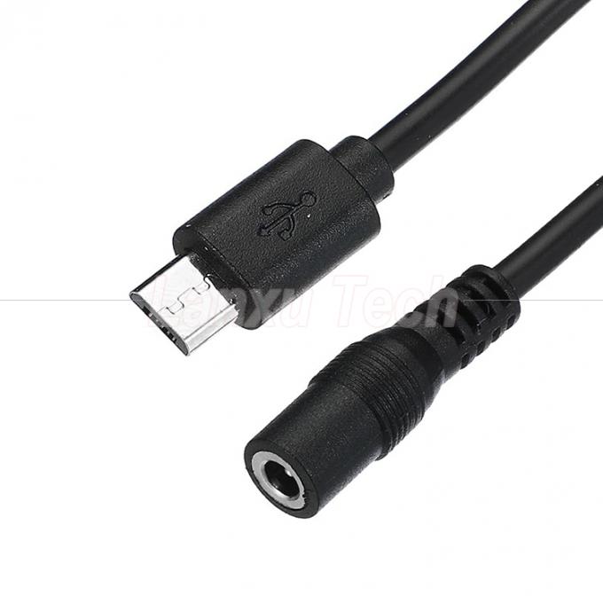 Micro USB Male to DC 3.5x1.35mm Female Jack Power Extension Cable for Fans LED Strips 2