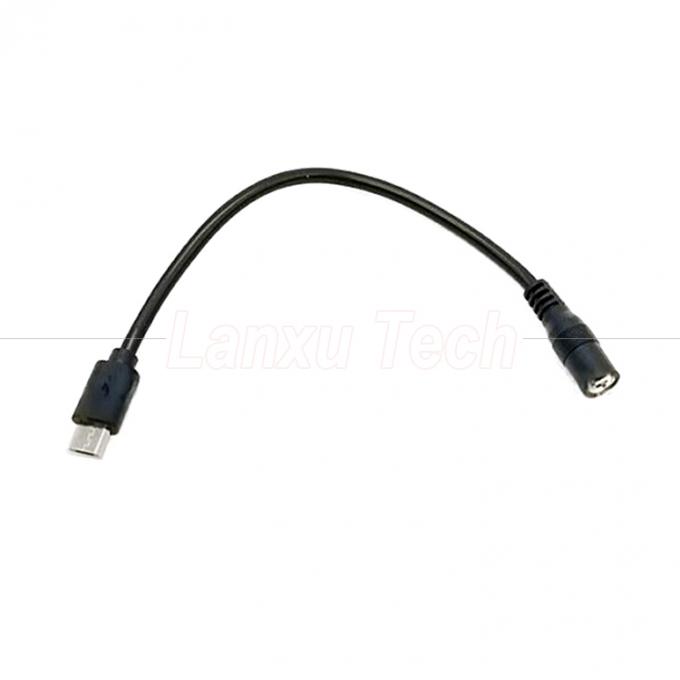 Micro USB Male to DC 3.5x1.35mm Female Jack Power Extension Cable for Fans LED Strips 5