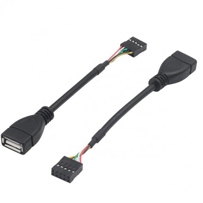 USB Type A Female to 9 Pin Dupont Female Header Motherboard Adapter Cable 2