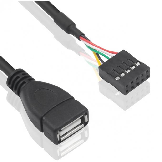 USB Type A Female to 9 Pin Dupont Female Header Motherboard Adapter Cable 1