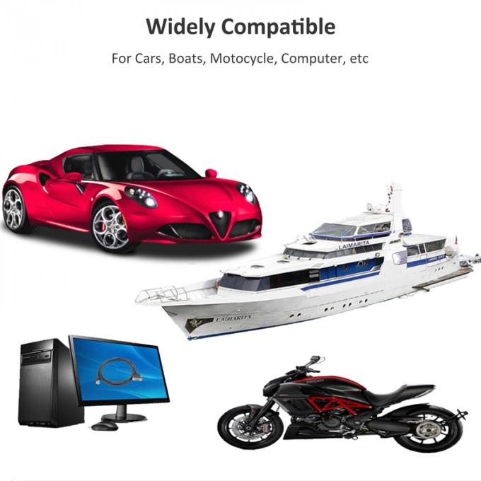 USB B 2.0/3.0 Male to Female Waterproof Extension Cable With Flush Mount Panel For Printer Car Truck Boat Motorcycle Computer 5