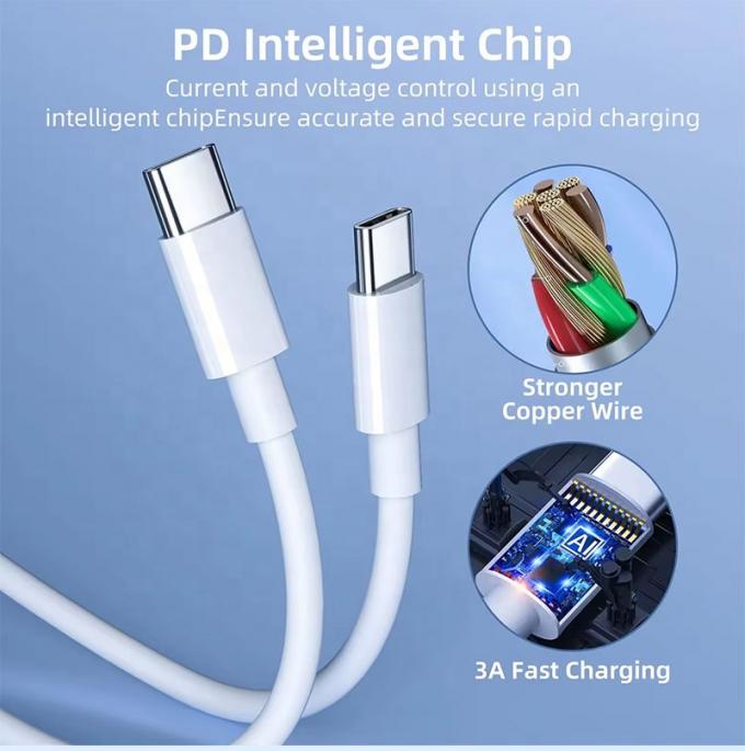 High Quality Fast Charging 60w 100w Type C to Type C PD Data Charger Cable 0