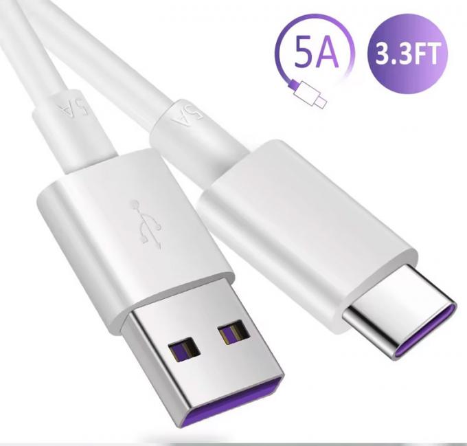 High Quality 1M 2M 5A Fast Charging USB to Type C Data Charger Cable for Huawei Android Phone 1