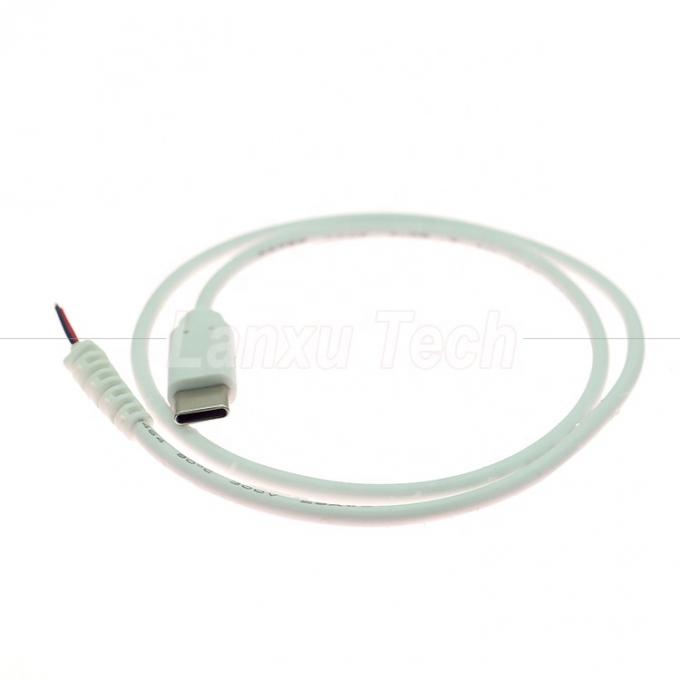 Customization USB Type C Male Female to Bare Wire Pigtail End Charger Cable with Strain Relief 0