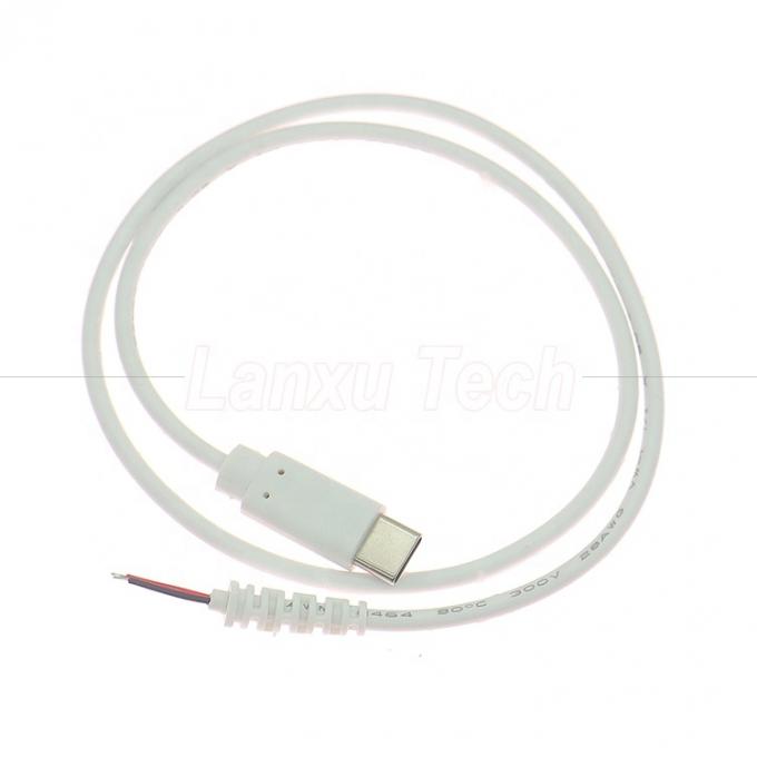 Customization USB Type C Male Female to Bare Wire Pigtail End Charger Cable with Strain Relief 1