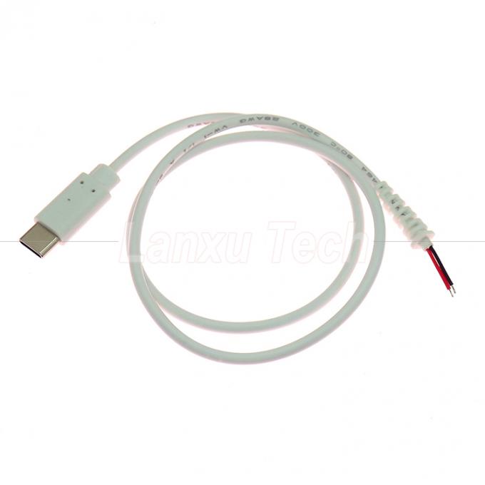 Customization USB Type C Male Female to Bare Wire Pigtail End Charger Cable with Strain Relief 3