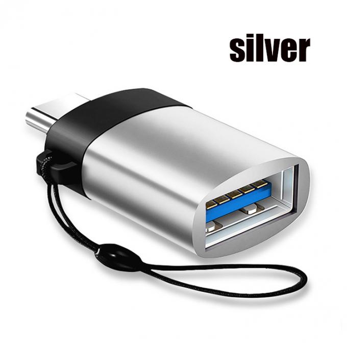 Portable Mini Lanyard Metal Shell OTG Type C 3.1 Male to USB 3.0 Female Adapter 7