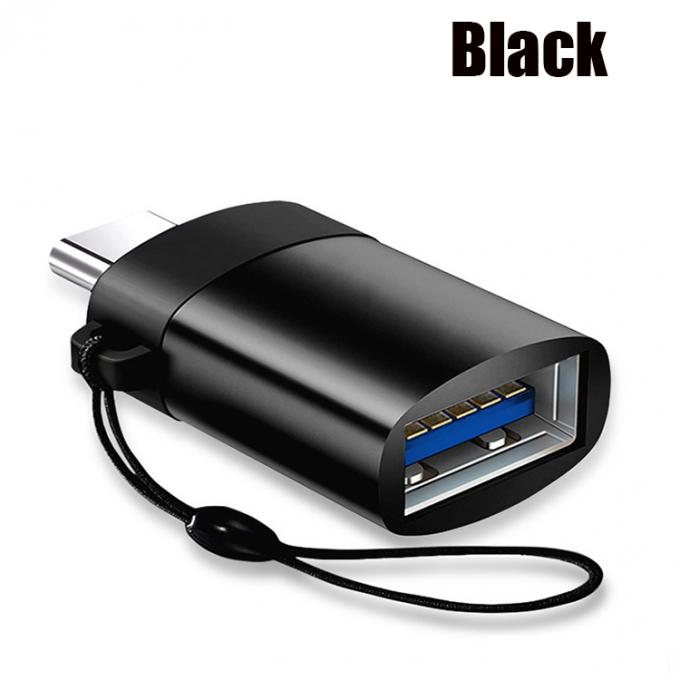 Portable Mini Lanyard Metal Shell OTG Type C 3.1 Male to USB 3.0 Female Adapter 5