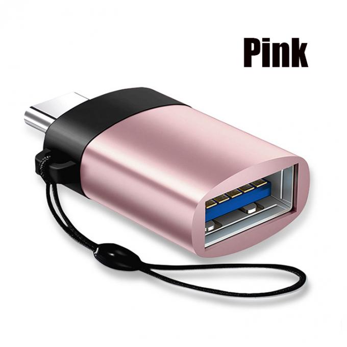 Portable Mini Lanyard Metal Shell OTG Type C 3.1 Male to USB 3.0 Female Adapter 8