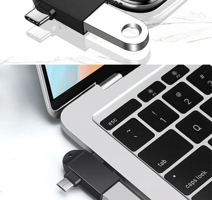 2 in 1 USB3.0 to Micro B Type C USB Converter OTG Adapter for Android Phone U Disk Mouse 3