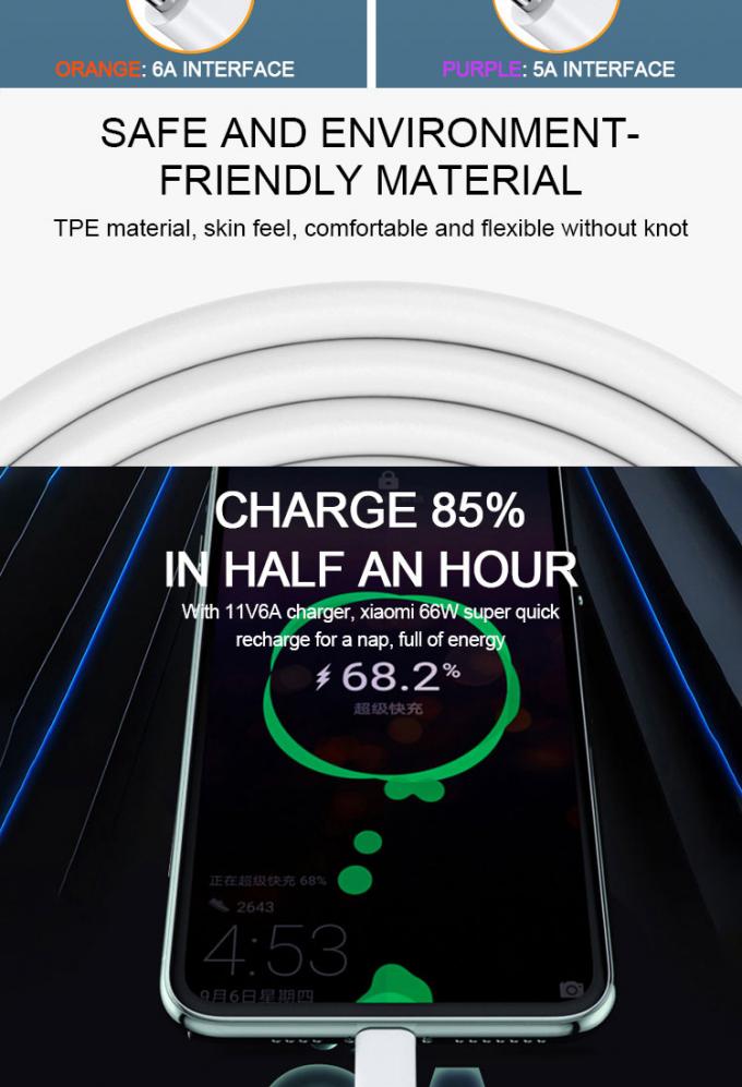 Super Fast Charging 6A Type C USB Data Charger Cable fo Mobile Phone 3