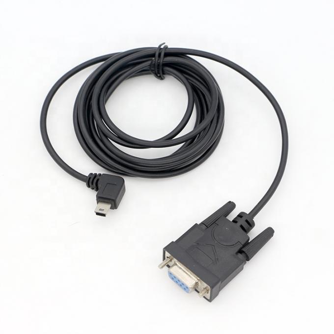 CUSTOM 90 Degree Right Angle Mini B USB to Female DB9 RS232 Serial Cable 5