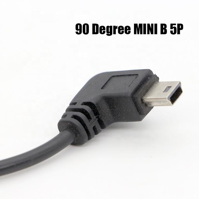 CUSTOM 90 Degree Right Angle Mini B USB to Female DB9 RS232 Serial Cable 3